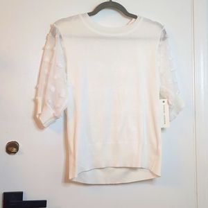 White Madison Hudson blouse new with tags L